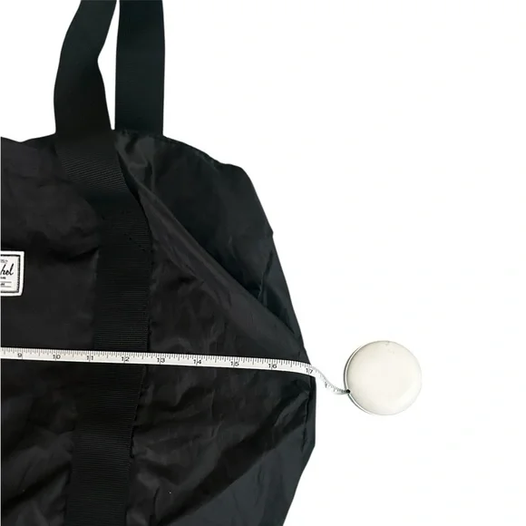 Herschel Self Folding Black Nylon Tote Bag - Picture 9 of 11